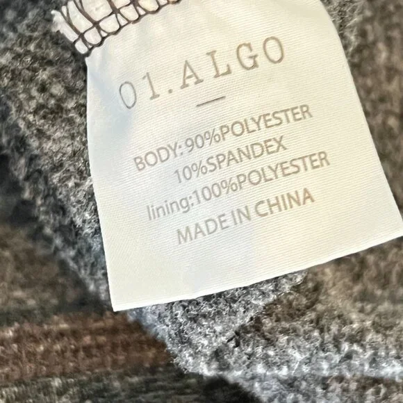 01.Algo Performance Gray Heather Hoodie Pullover Sweatshirt Zip Pocket Med - Picture 11 of 12